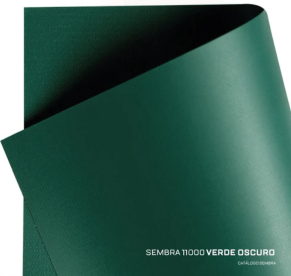 Lona PVC flexible SEMBRA 1100 verde oscuro- ancho 1.50mts x mts lineal