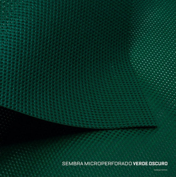 Lona PVC microperforada SEMBRA verde oscuro- ancho 3mts x mts lineal
