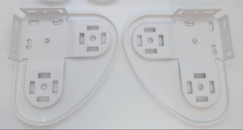 Soporte roller doble SL97mm p/mec. 32/38mm GENERICO (met. c/tapa) blanco x  par