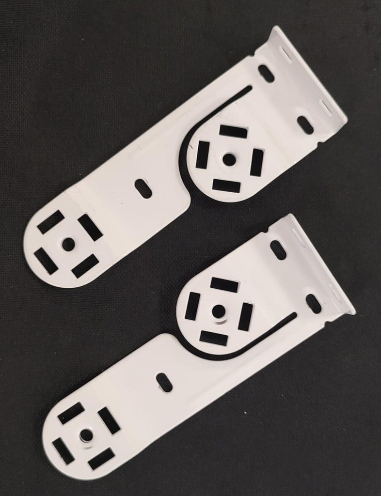 Soporte roller doble vertical SL30mm p/mec. 32/38mm GENERICO (met. s/tapa) blanco x  par