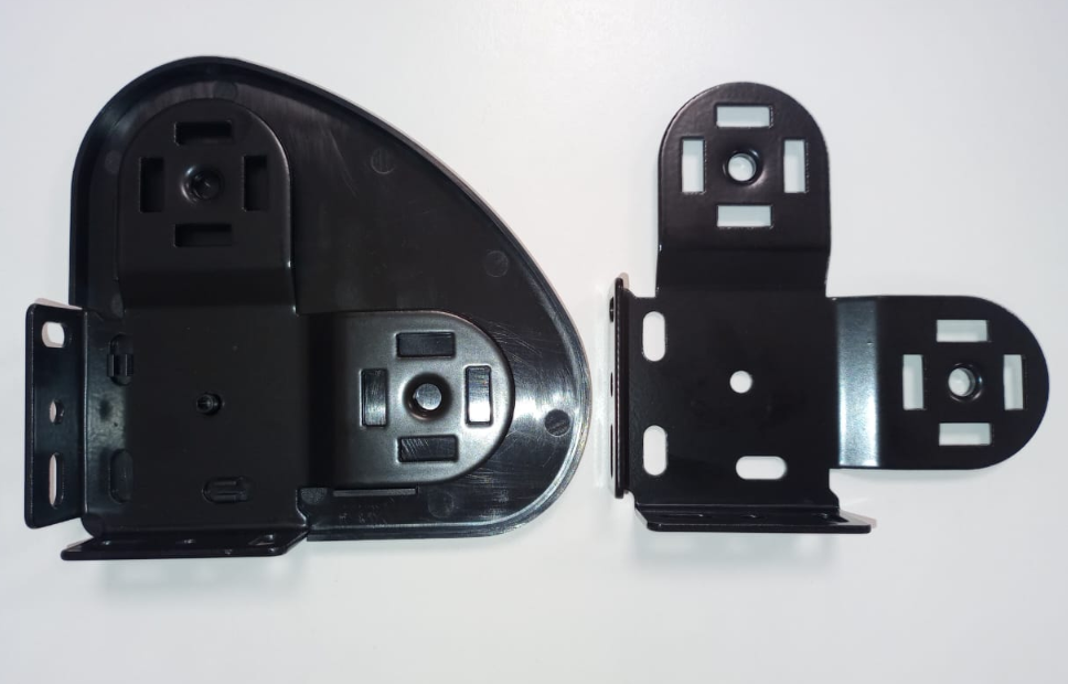 Soporte roller doble SL78mm p/mec. 32mm GENERICO (met. c/tapa) negro x  par