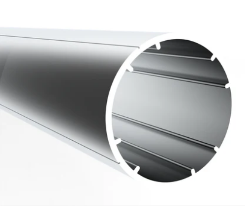 Tubo aluminio 47.1x2mm nervado p/mec 41plus x mt