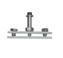 zocalo toldo c/brazo invisible enganche c/ 3 puntos de fijacion metalico p/TP2 TP3 ARMAR x par