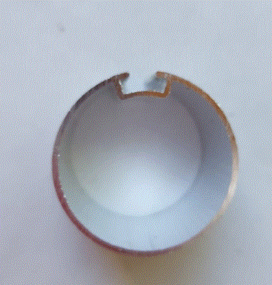 Tubo aluminio 32x1.50mm ranurado p/mec 35 SL10 x mt