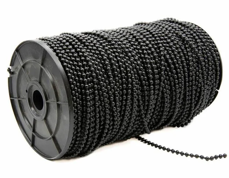Cadena roller 4mm plastica ALSA negro x 250mts