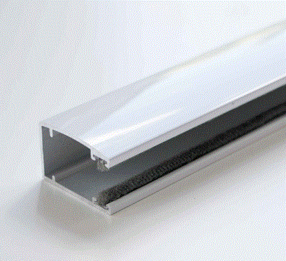 Guia lateral roller aluminio 2.5 X 6.0 BASILE blanco x mts