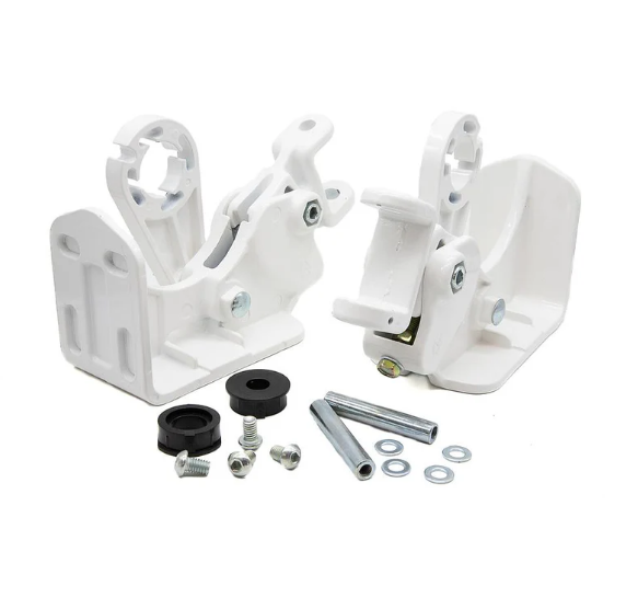 Brazo invisible soporte punta/punta importado blanco x par