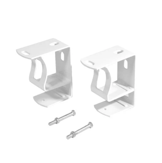 Barracuadra soporte metalico blanco x par