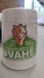 [4190] Hilo 51/50 PES fibra siliconada VAHE blanco x 5000m