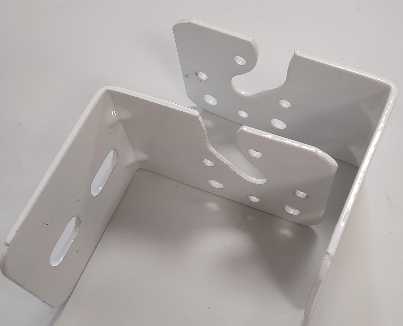 [SOP4218] Soporte escuadra metalico p/maquina toldo blanco x par