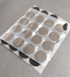 [4237] Abrojo 15mm circular autoadhesivo negro x 12 unid