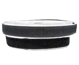 [4243] Abrojo 20mm en tira autoadhesivo negro x 10mt