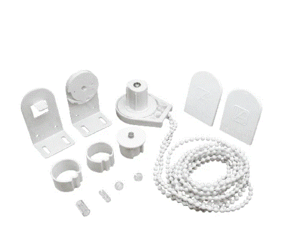 [4262] Kit mecanismo roller 28/32mm PLUS (hasta 8kg- 7m2) c/cadena ARMAR blanco x unid