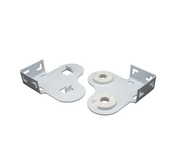 [4286] Soporte roller doble p/mec. 41 plus  ARMAR (met. s/tapa) blanco x  par