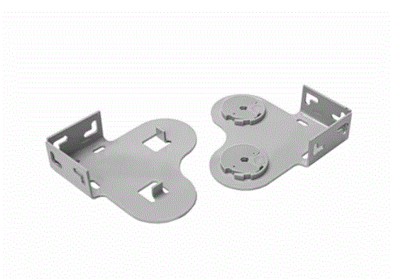 [4290] Soporte roller doble p/mec. 32 plus ARMAR (met. s/tapa) gris x par
