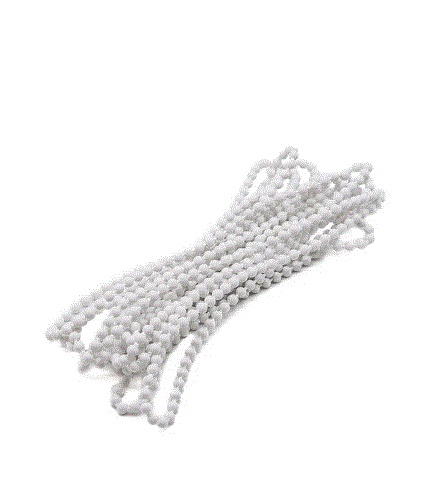 [4303] Cadena roller 4.8mm sin fin plastica ARMAR blanca x 3mts