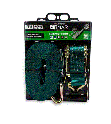 [4319] Cincha c/catraca 50mm(hasta 5000kg)  ARMAR x 10mts
