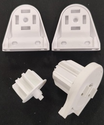 [4386] Kit mecanismo roller 38mm SL-15 p/tubo 40mm GENERICO blanco x unid