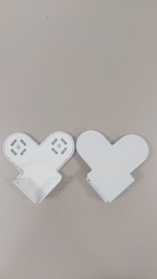 [4427] Soporte roller doble SL87mm p/mec. 32/38mm ROLLTECH (met. c/tapa) blanco x  par