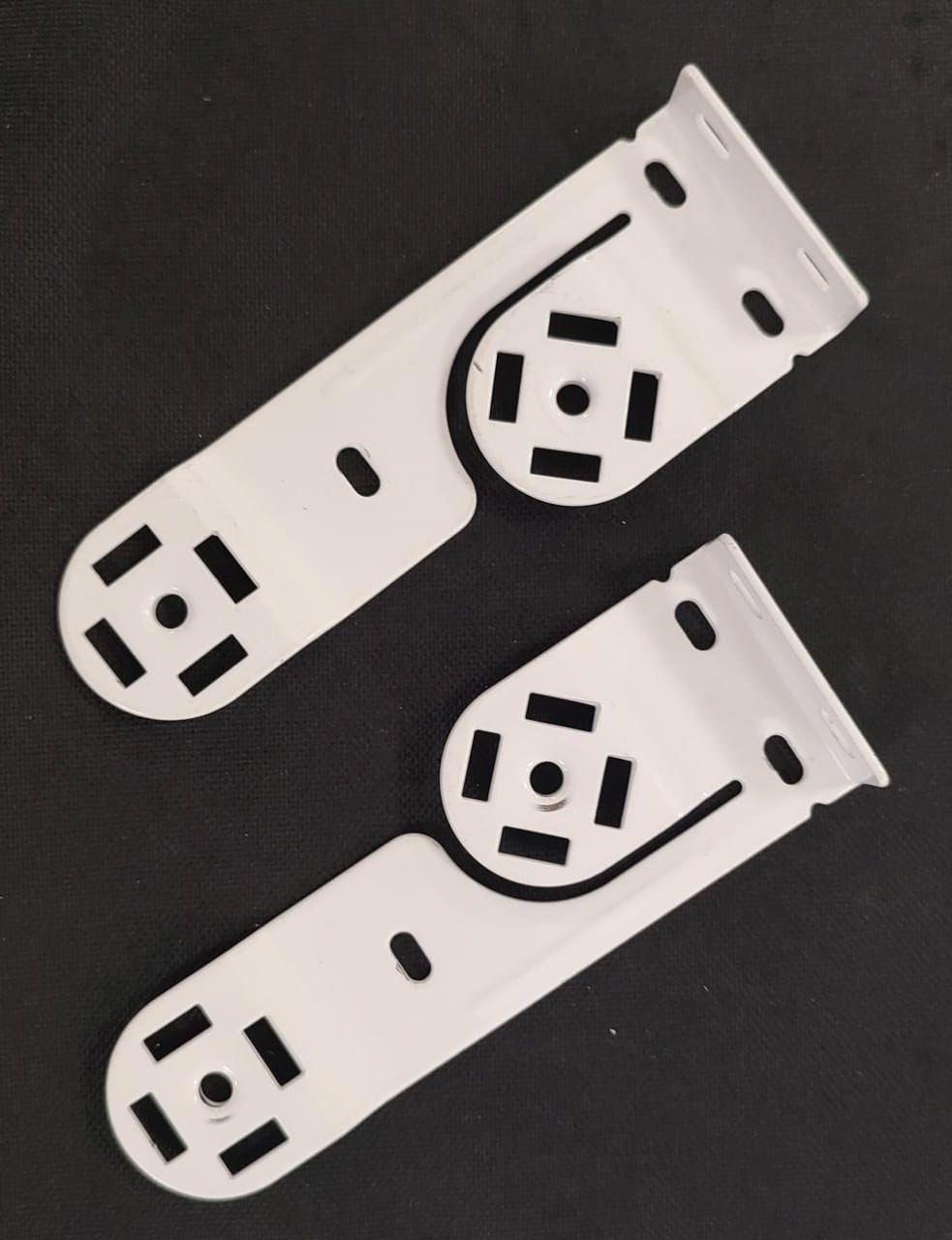 [4488] Soporte roller doble vertical SL30mm p/mec. 32/38mm GENERICO (met. s/tapa) blanco x  par