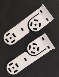 [4488] Soporte roller doble vertical SL30mm p/mec. 32/38mm GENERICO (met. s/tapa) blanco x  par