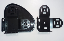 [4497] Soporte roller doble SL78mm p/mec. 32mm GENERICO (met. c/tapa) negro x  par