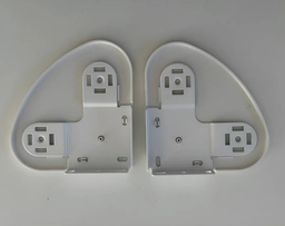 [4498] Soporte roller doble SL78mm p/mec. 32mm GENERICO (met. c/tapa) blanco x  par