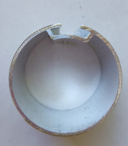 Tubo aluminio 40x1.30mm ranurado p/mec 38 SL15/20 x mt