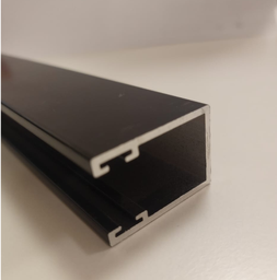 Guia lateral roller aluminio GENERICO negro x mts