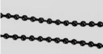 [5312] Cadena roller 4.5mm plastica ROLLTECH negra x mts