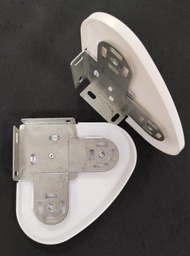 [5360] Soporte roller doble SL90mm BASILE (met. c/tapa) blanco x  par