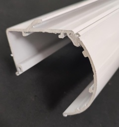 Cassette roller aluminio 120 USA p/tubo 38/42/50mm BASILE blanco x mts