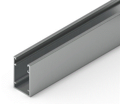 Guia lateral roller aluminio 2.5 X 4.0 BASILE blanco x mts